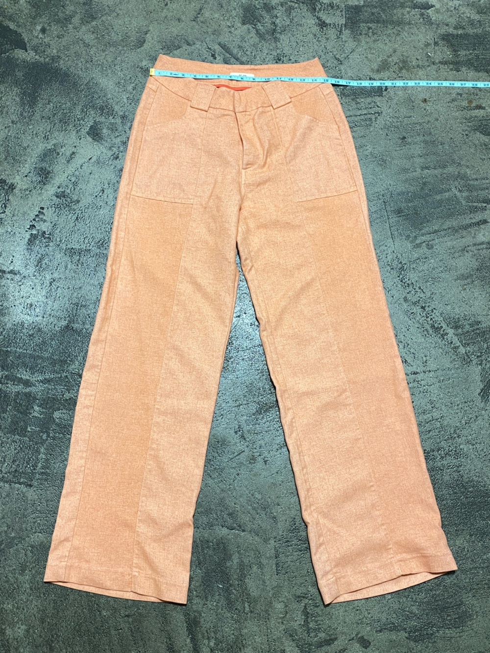 Peach Straight-Leg Pants
